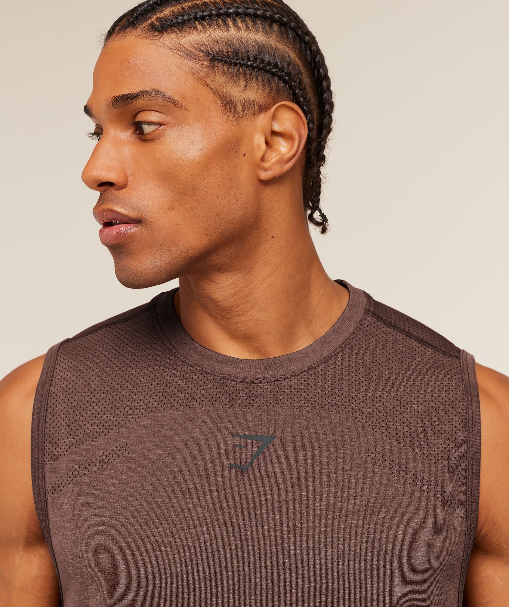 Lightweight Seamless Tank - Soft Brown/Marl — imagem 6