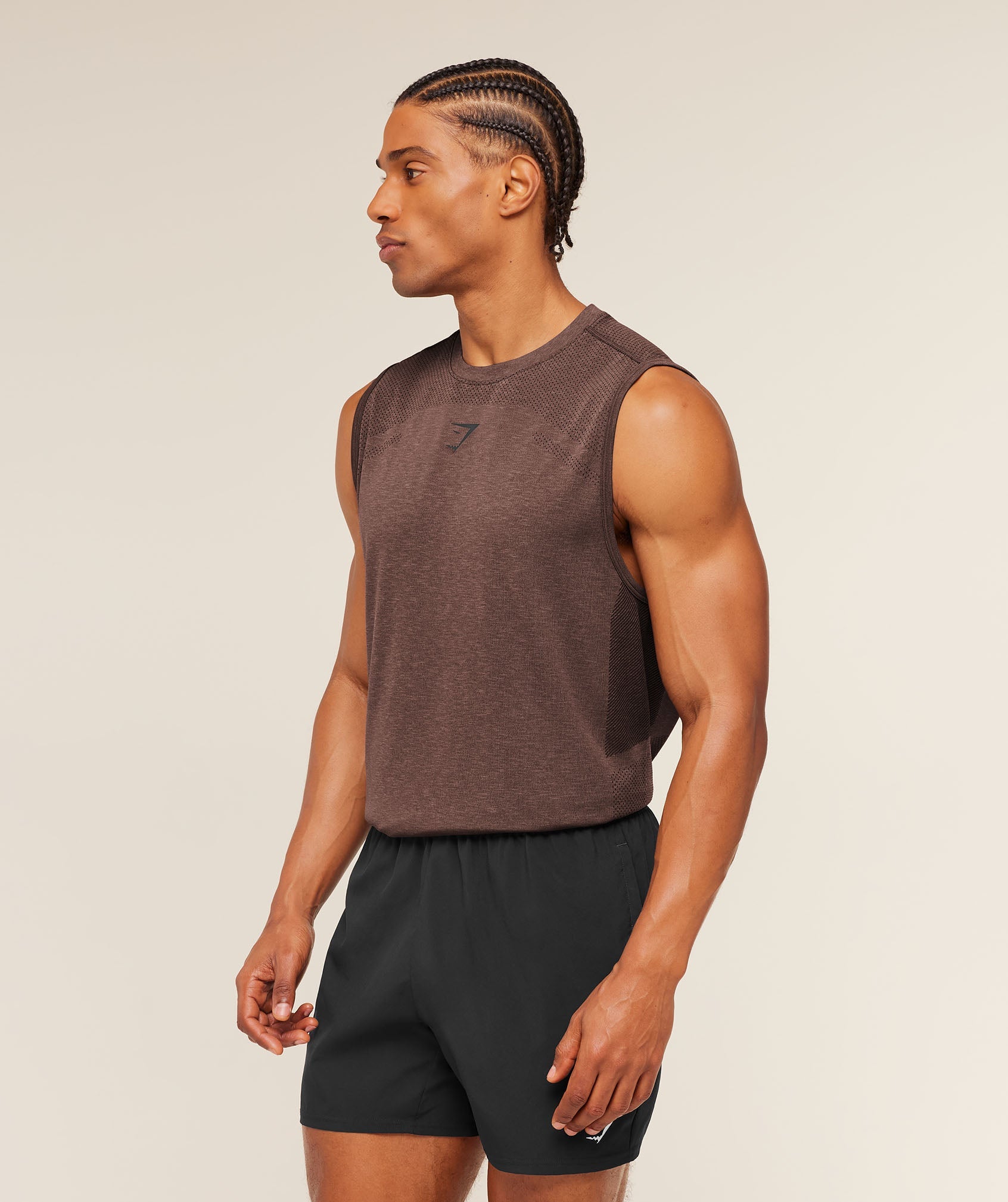 Lightweight Seamless Tank - Soft Brown/Marl — imagem 3