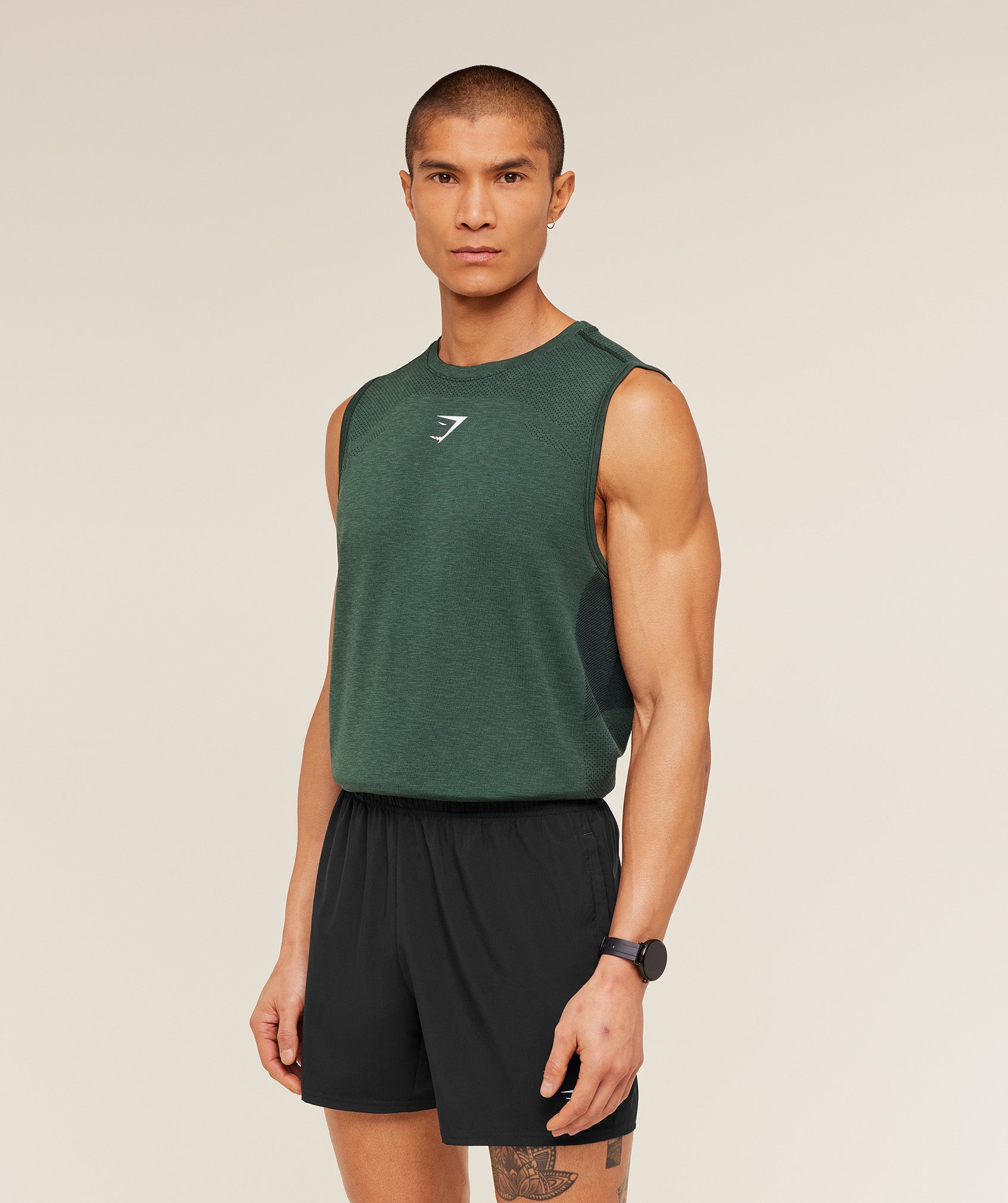 Lightweight Seamless Tank - GS Victory Green/ Marl — imagem 3