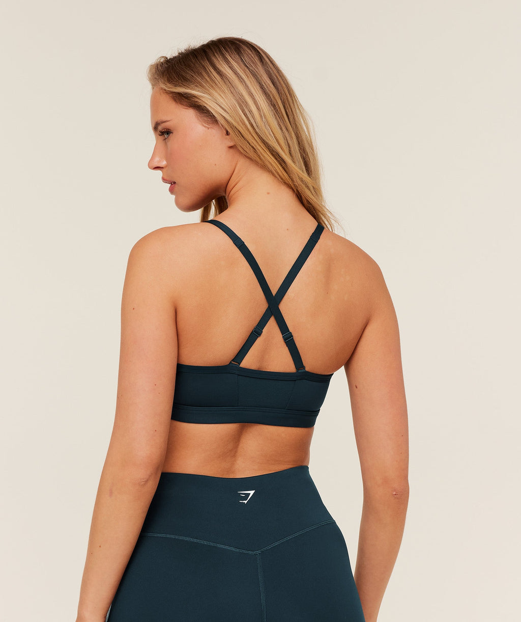 Ruched Sports Bra - Deep Petrol Blue — imagem 2