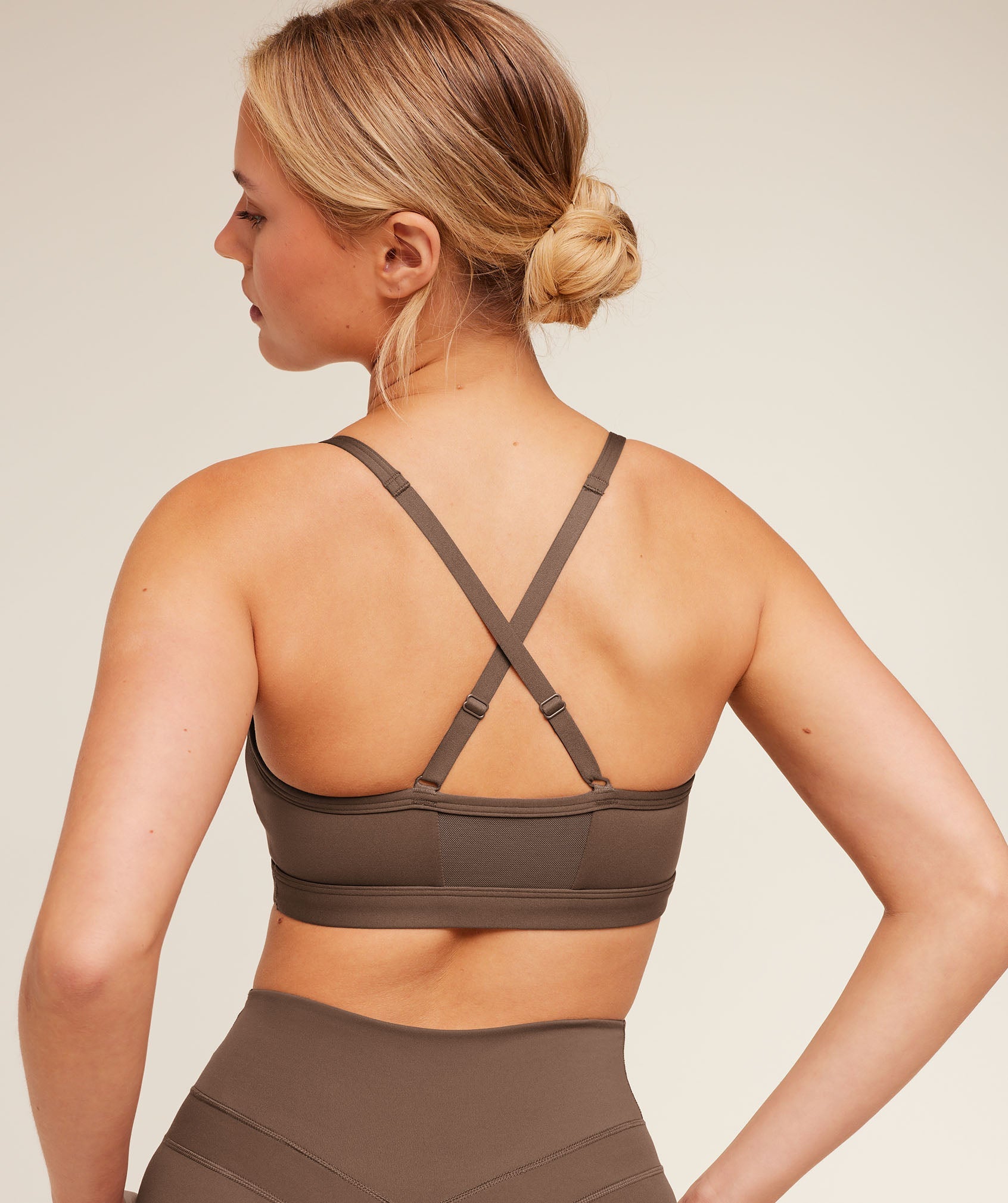 Ruched Sports Bra - Soft Brown — imagem 4