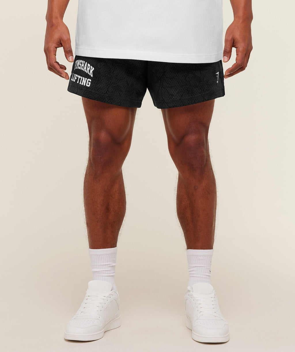 Lifting Mesh 5" Shorts - Black/Grey — imagem 1