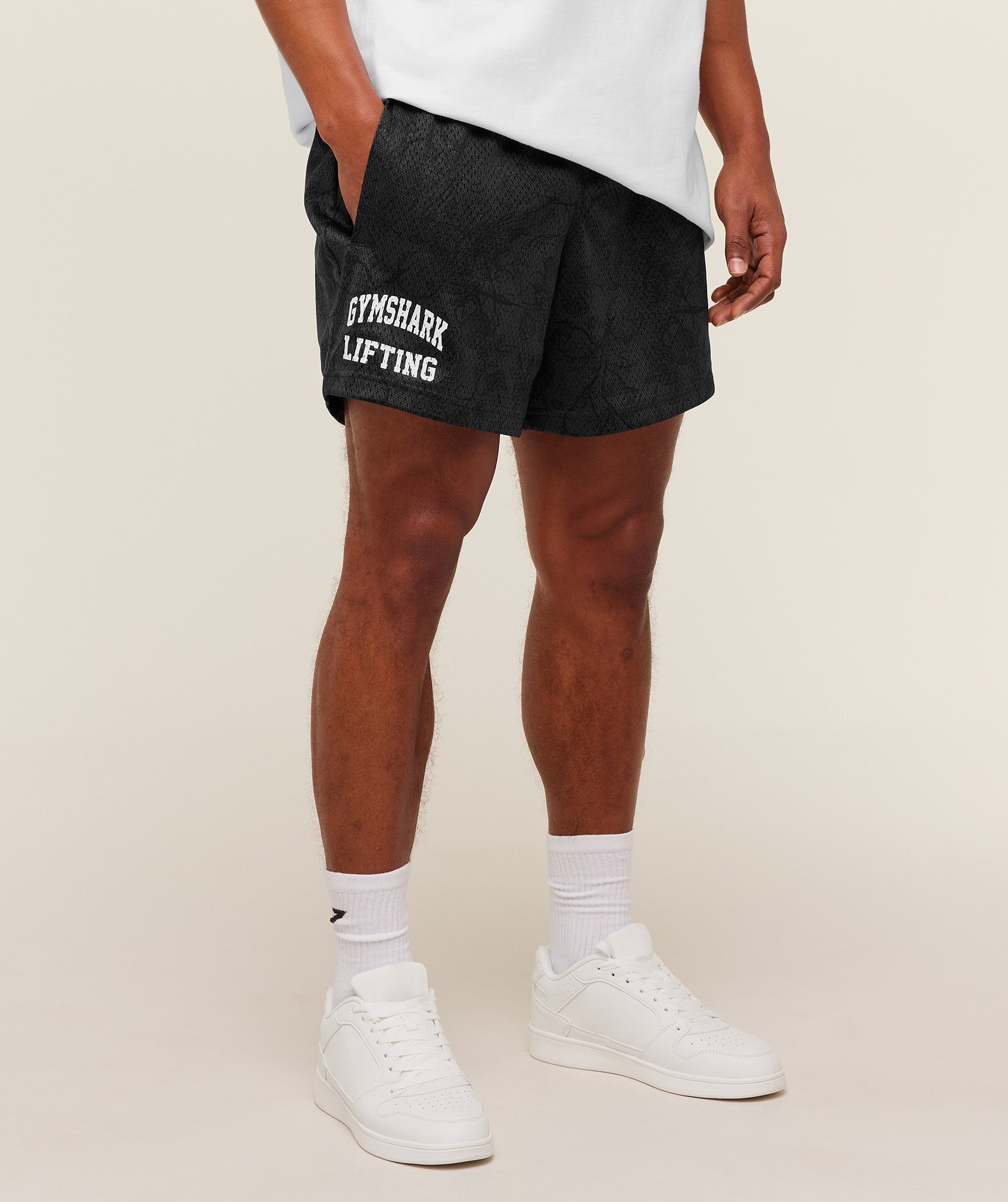 Lifting Mesh 5" Shorts - Black/Grey — imagem 3