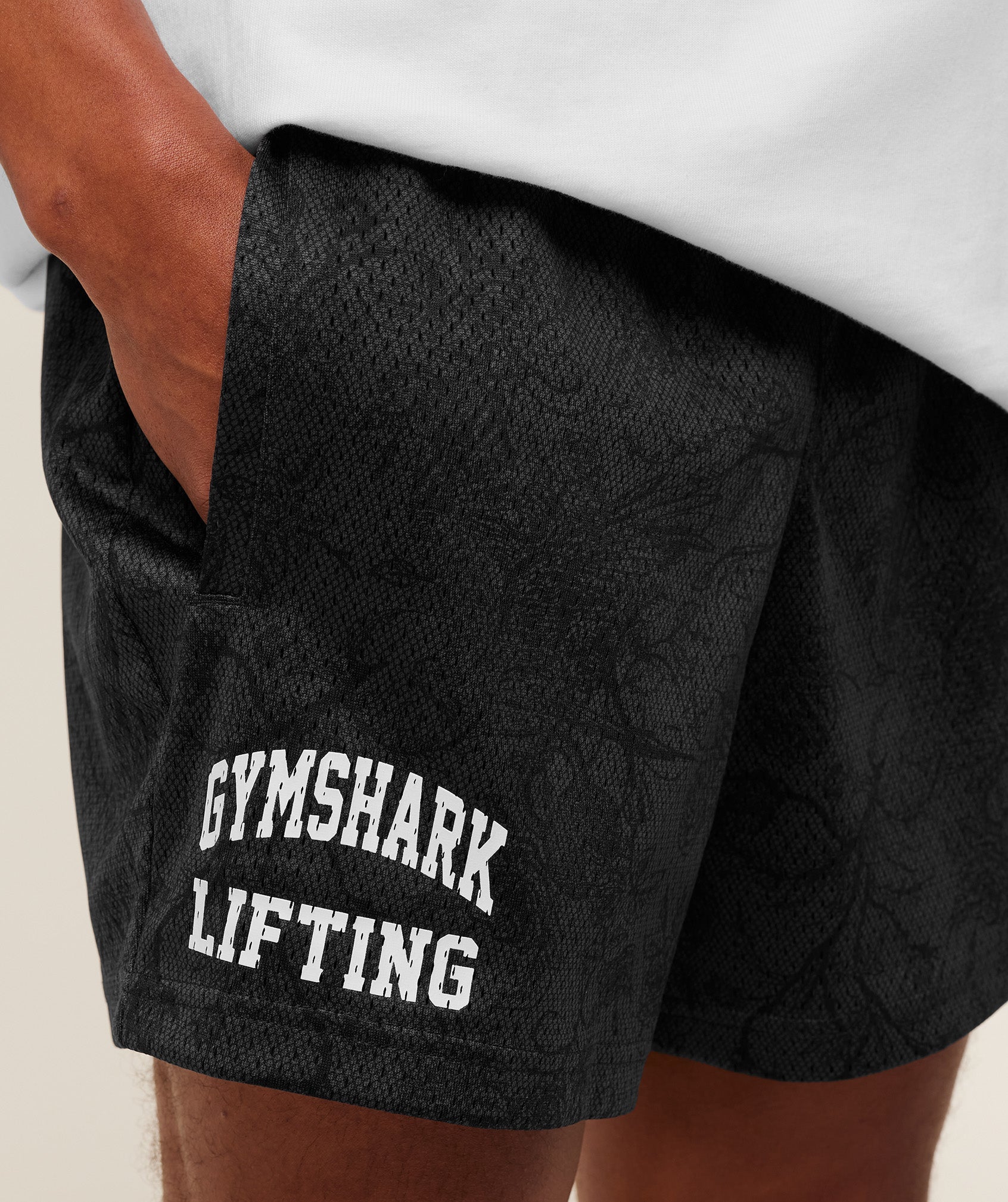 Lifting Mesh 5" Shorts - Black/Grey — imagem 4