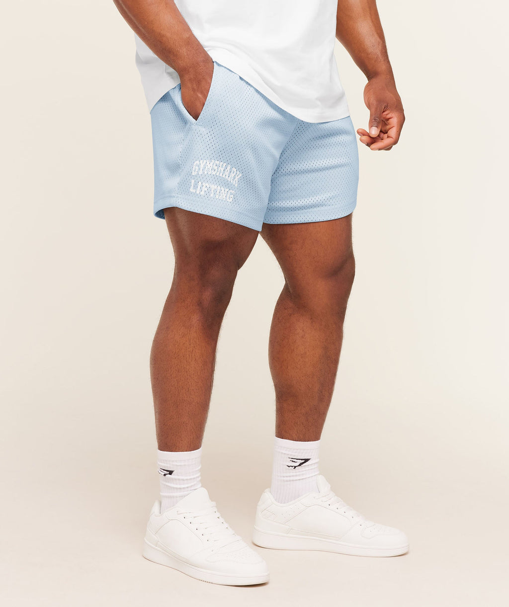 Lifting Mesh 5" Shorts - Chilled Blue — imagem 3