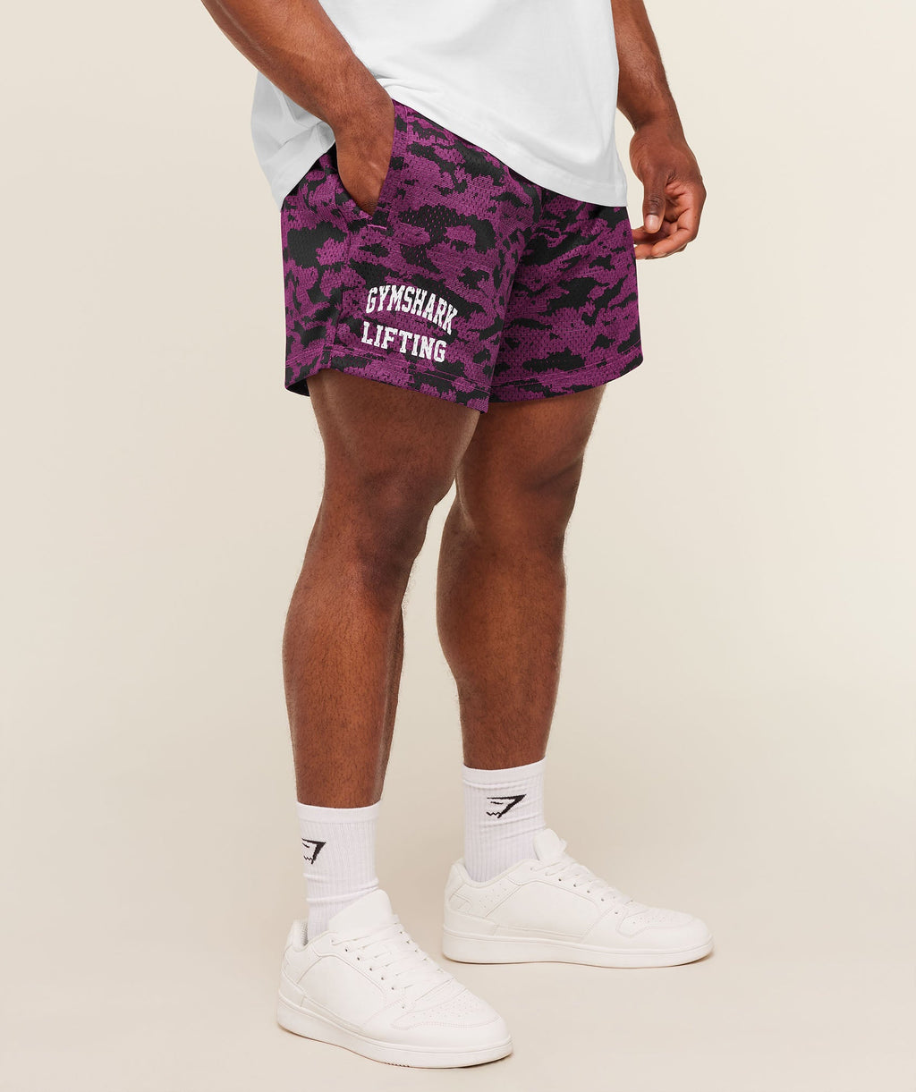 Lifting Mesh 5" Shorts - Super-Set Pink — imagem 3