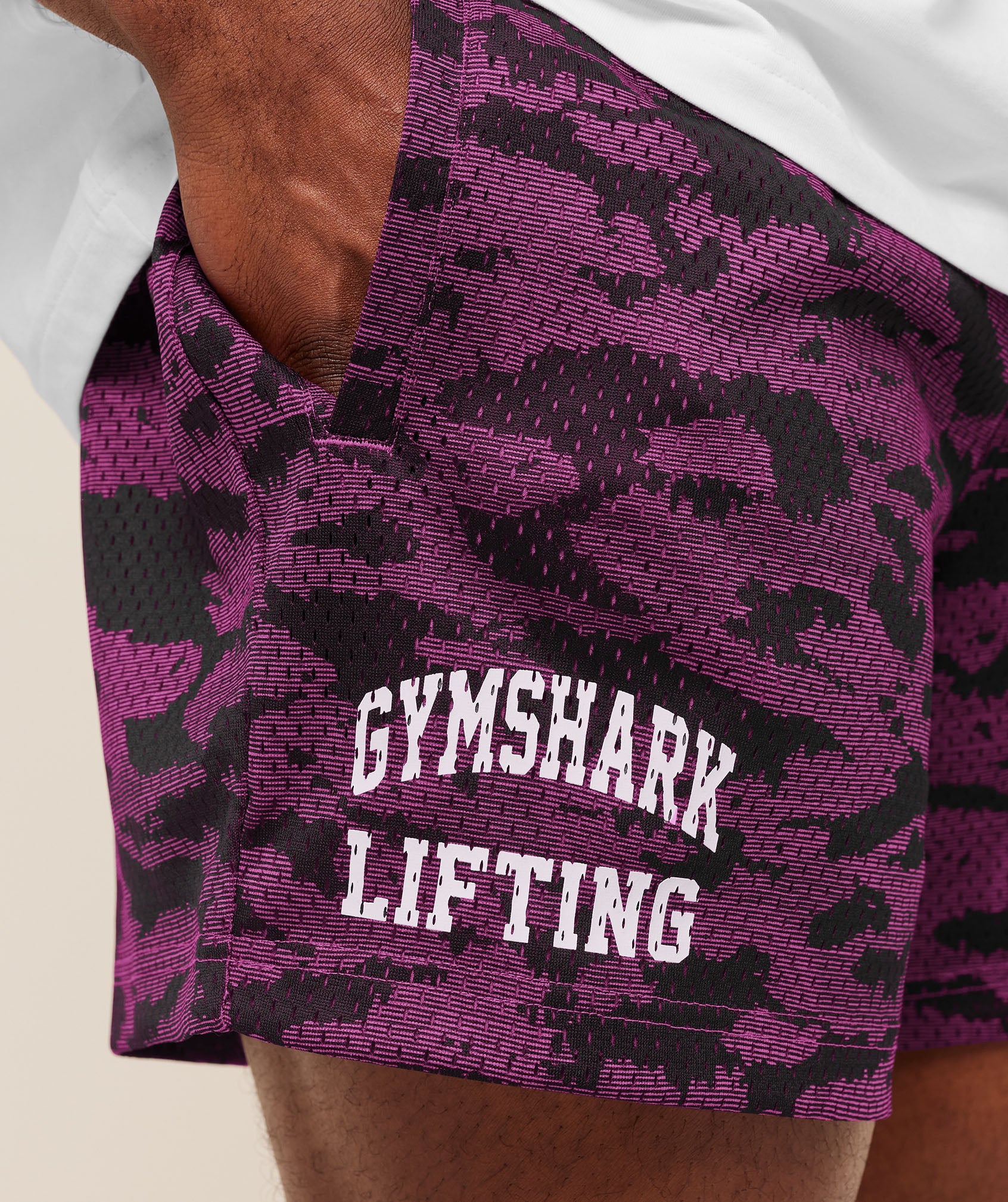 Lifting Mesh 5" Shorts - Super-Set Pink — imagem 5