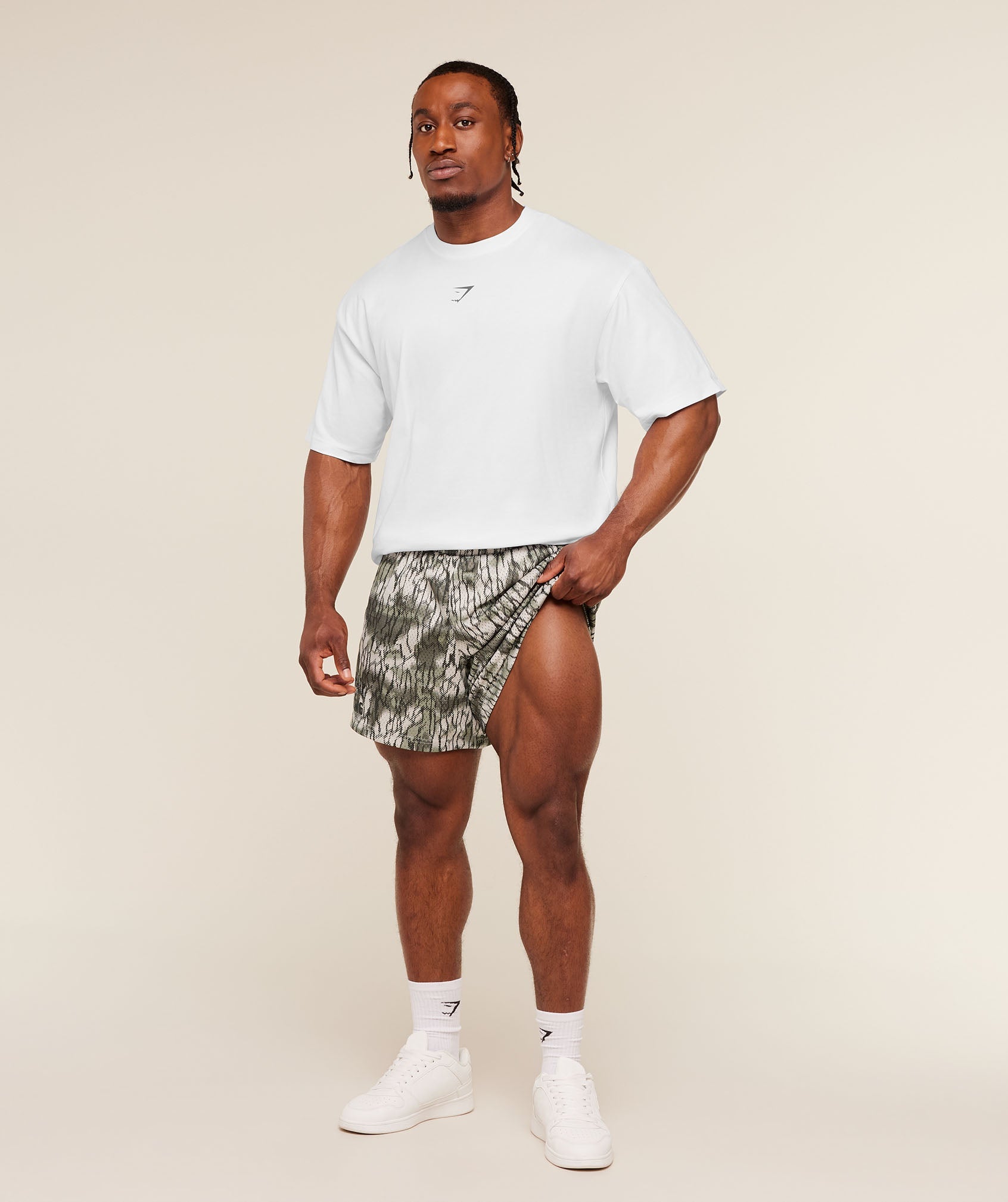 Lifting Mesh 5" Shorts - Pebble Grey — imagem 7