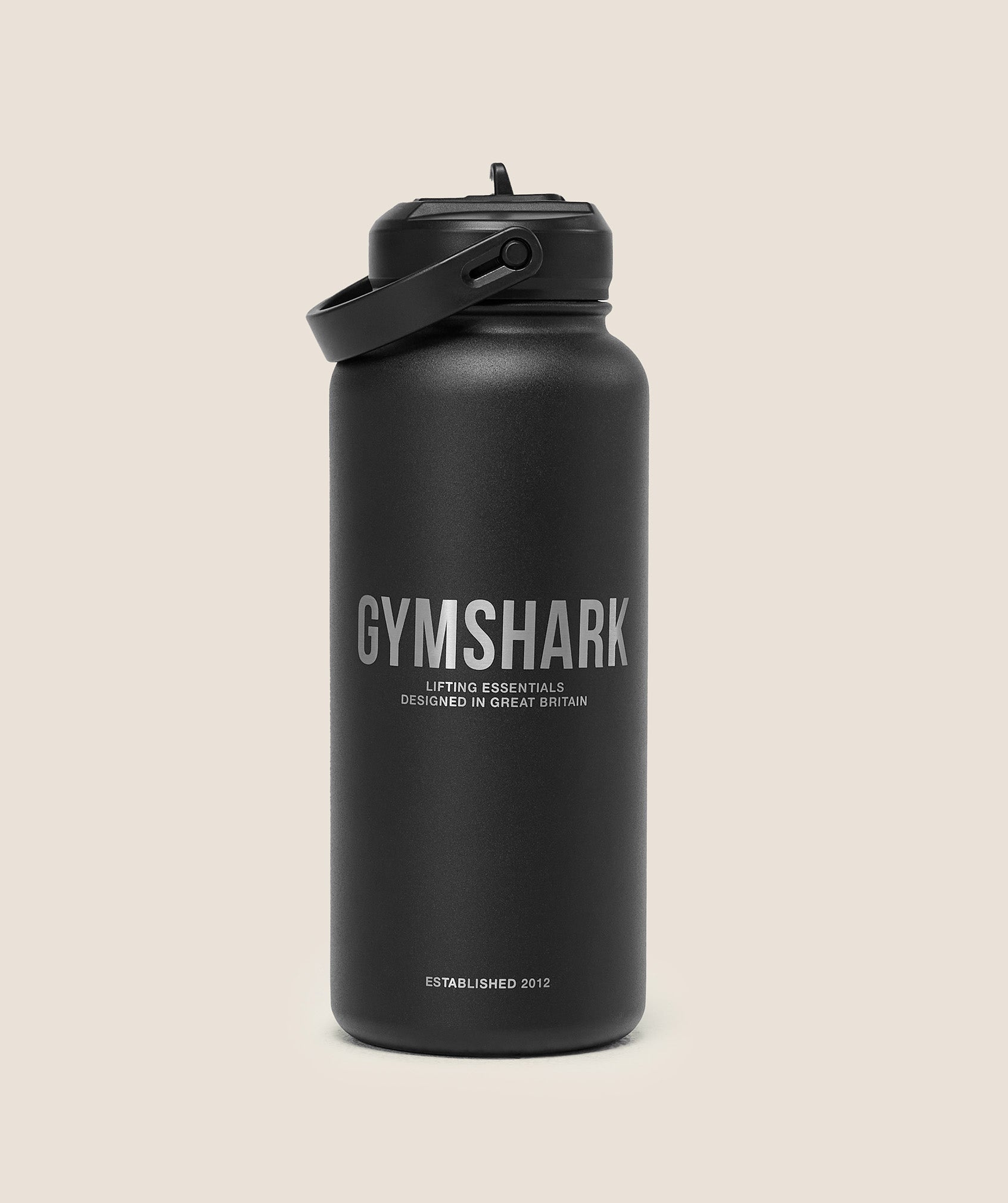 Metal Insulated Straw Bottle 1L - Black — imagem 1