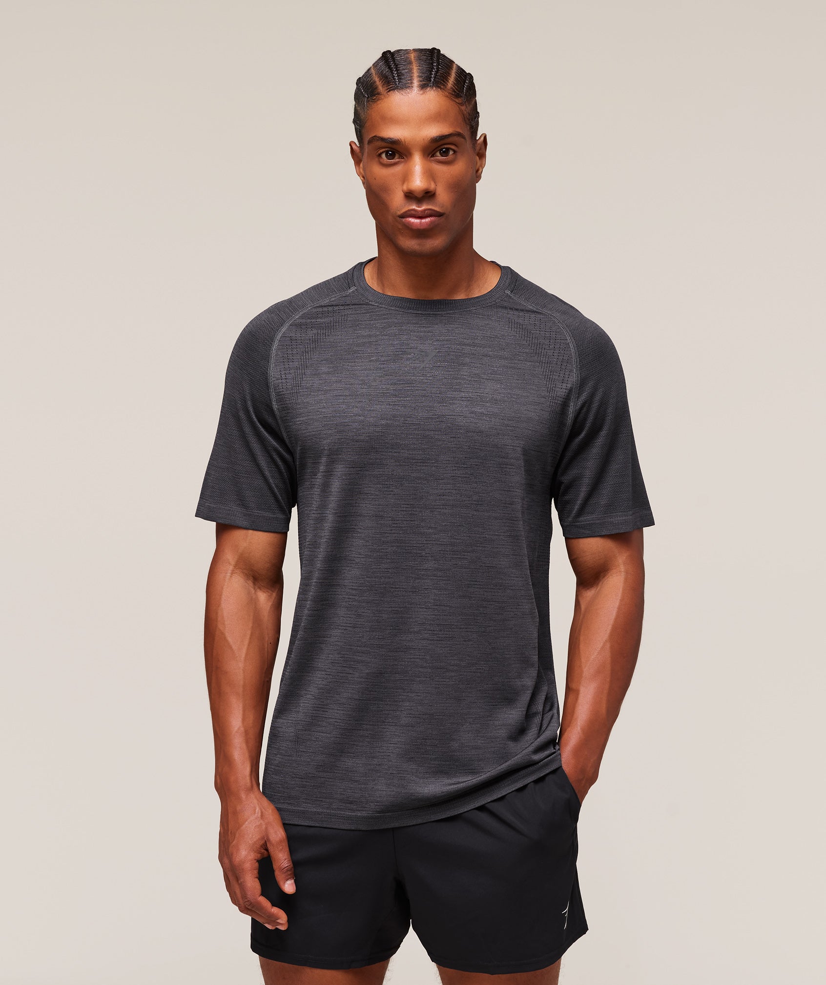 Versatile Seamless T-Shirt - Dark Grey/Black — imagem 1