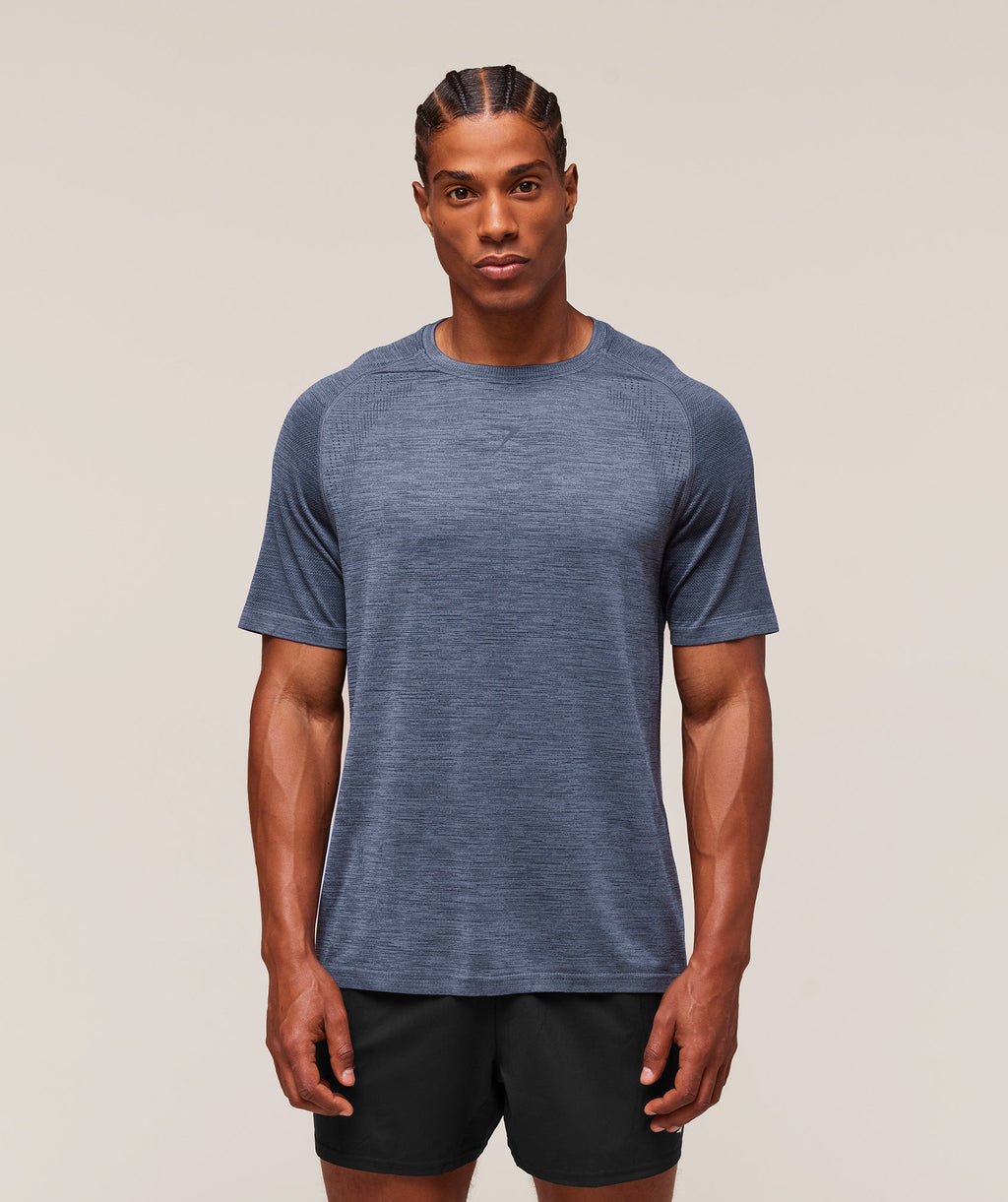 Versatile Seamless T-Shirt - Iron Blue/Navy — imagem 7
