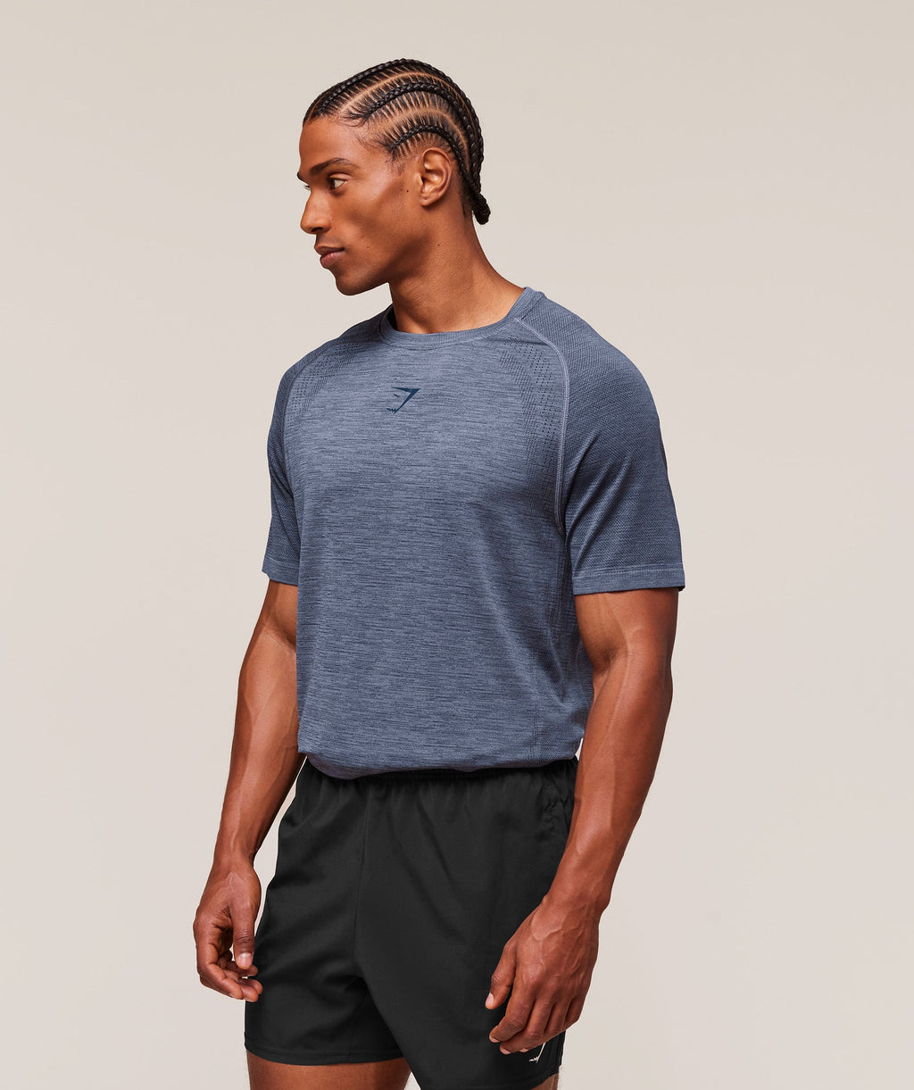 Versatile Seamless T-Shirt - Iron Blue/Navy — imagem 6