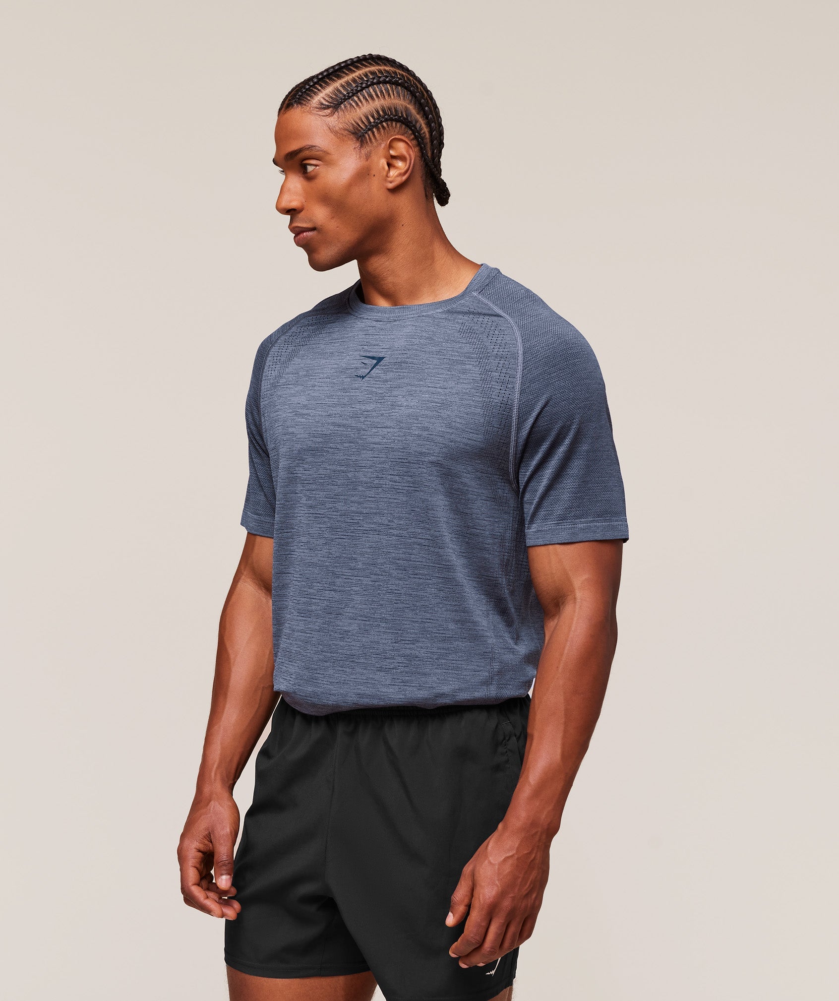 Versatile Seamless T-Shirt - Iron Blue/Navy — imagem 6