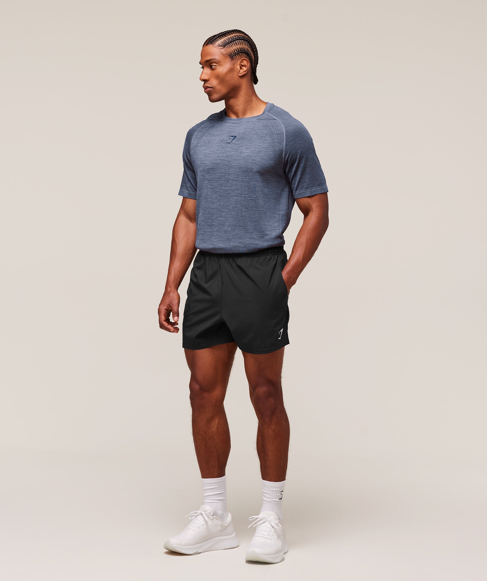 Versatile Seamless T-Shirt - Iron Blue/Navy — imagem 3