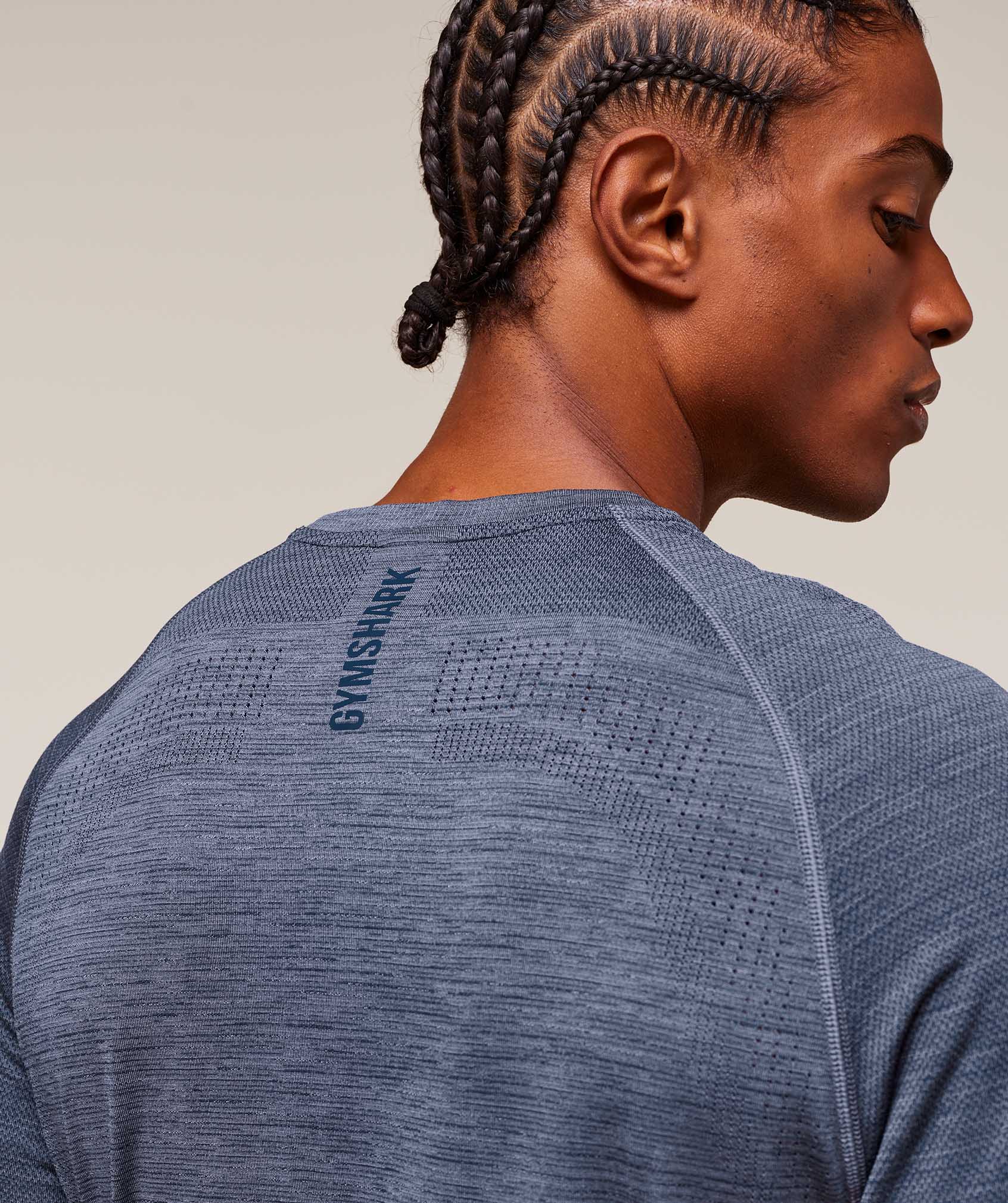 Versatile Seamless T-Shirt - Iron Blue/Navy — imagem 5