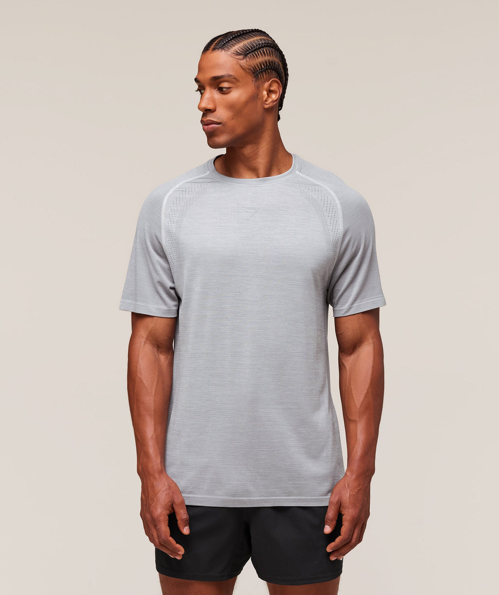 Versatile Seamless T-Shirt - Light Grey/Smokey Grey — imagem 6