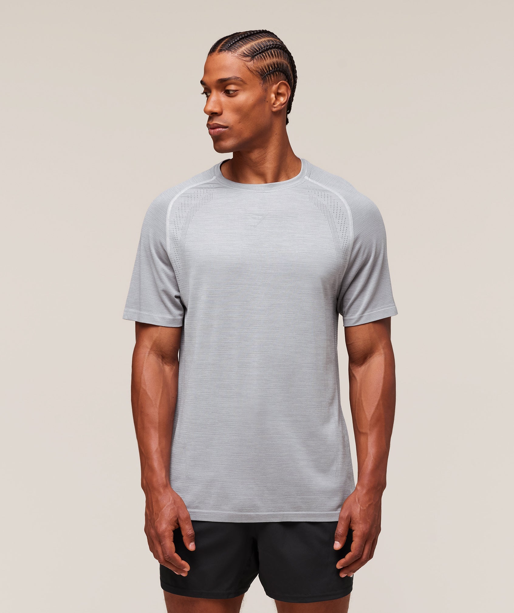 Versatile Seamless T-Shirt - Light Grey/Smokey Grey — imagem 6