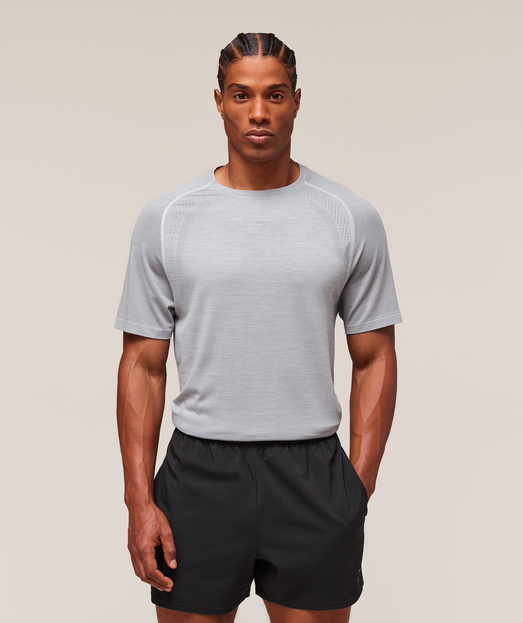 Versatile Seamless T-Shirt - Light Grey/Smokey Grey — imagem 1