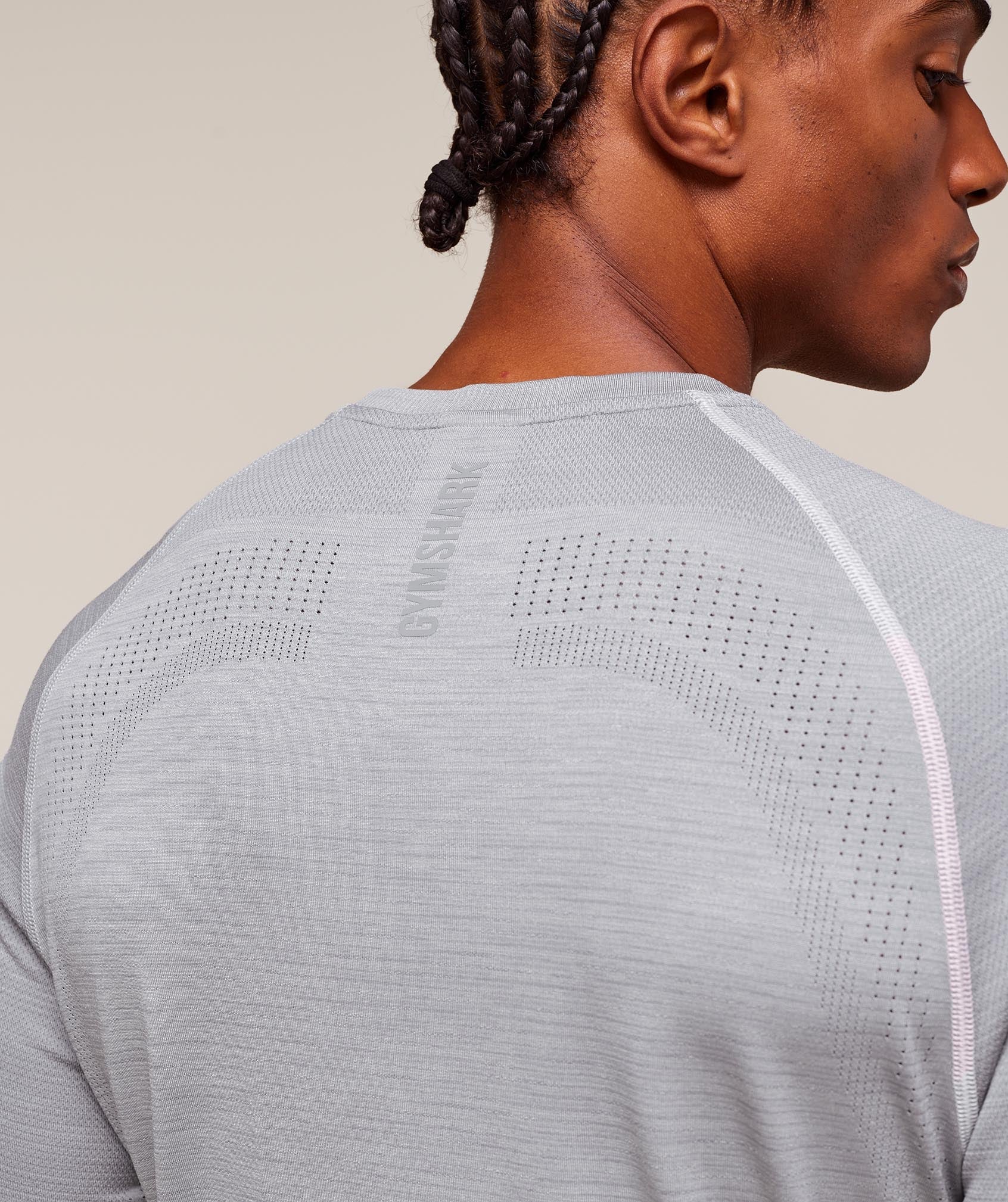 Versatile Seamless T-Shirt - Light Grey/Smokey Grey — imagem 5