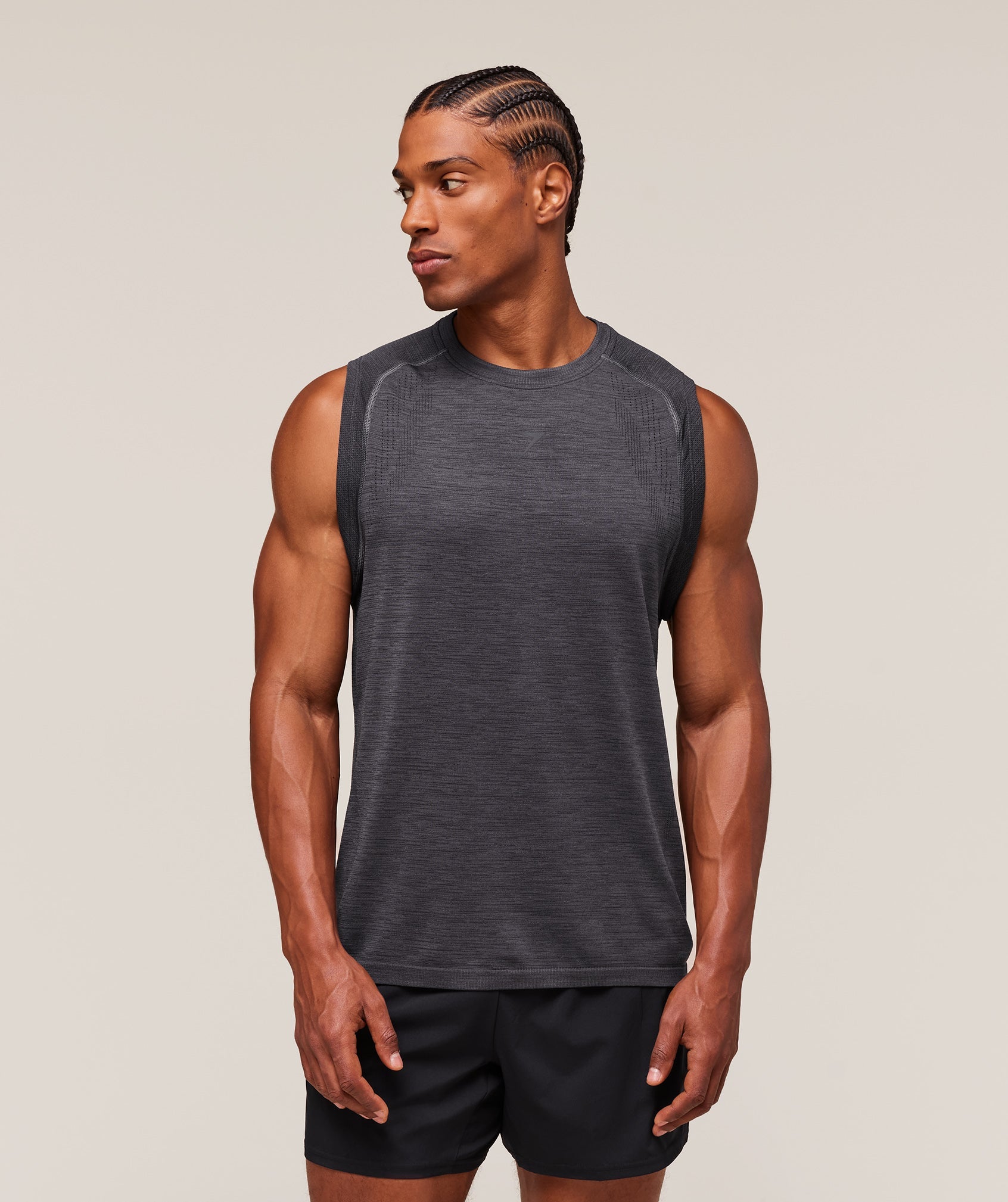 Versatile Seamless Tank - Dark Grey/Black — imagem 6