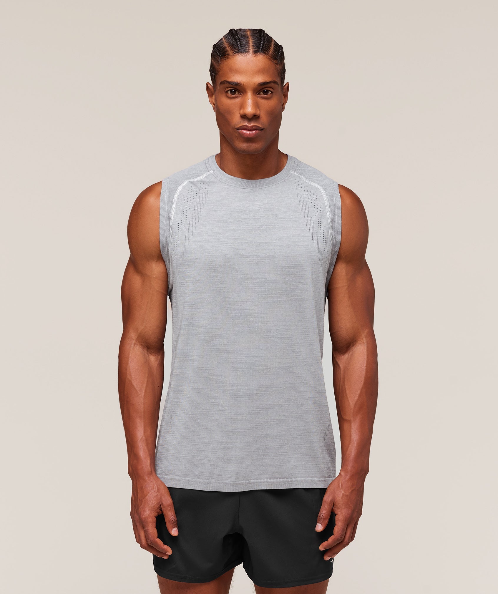 Versatile Seamless Tank - Light Grey/Smokey Grey — imagem 6