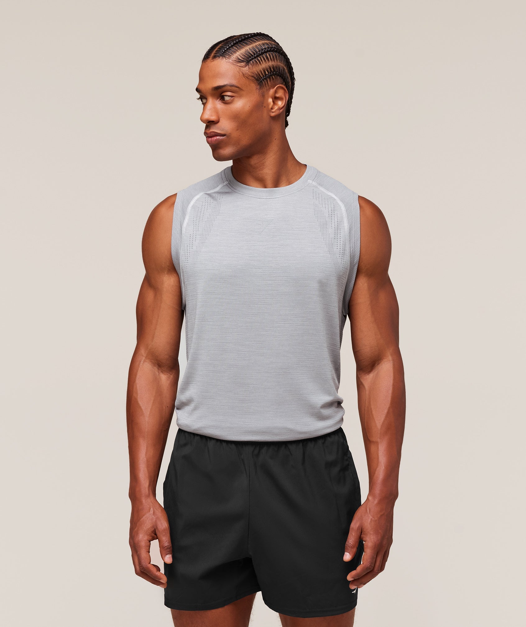 Versatile Seamless Tank - Light Grey/Smokey Grey — imagem 1