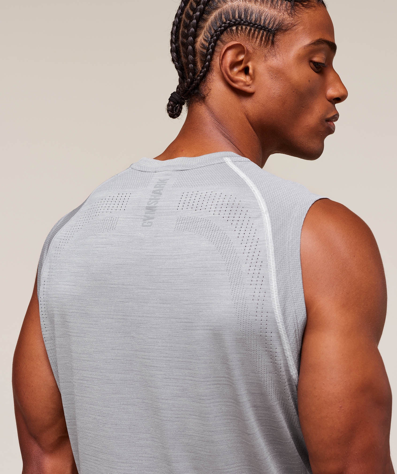 Versatile Seamless Tank - Light Grey/Smokey Grey — imagem 5