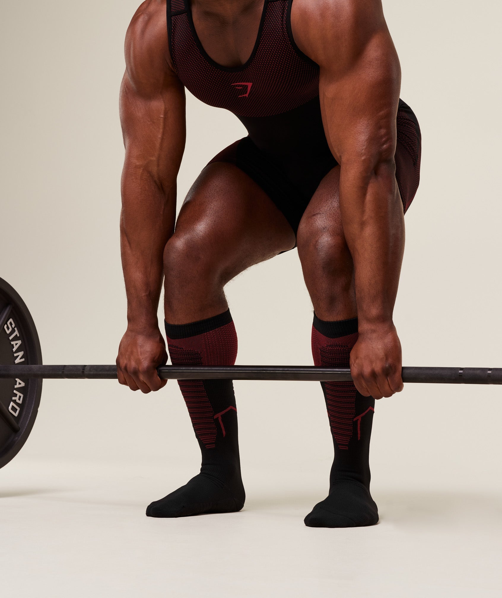 Lifting Socks - Black/Carmine Red — imagem 4
