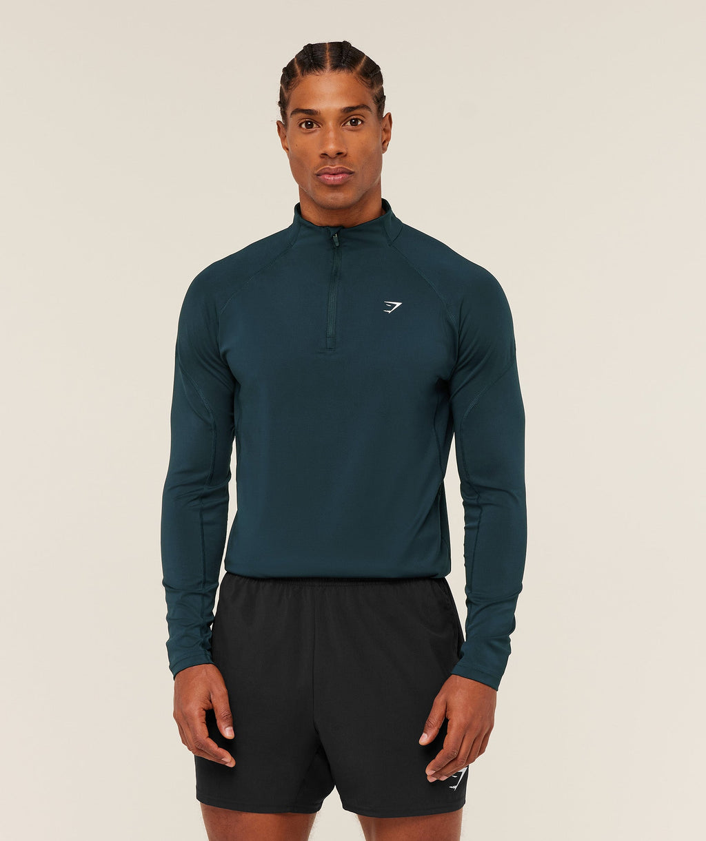 Performance 1/4 Zip - Deep Petrol Blue — imagem 1