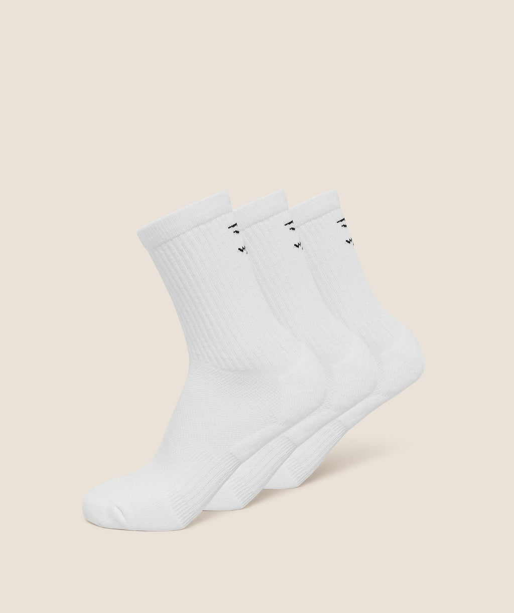 Performance Crew Socks 3pk - GS White — imagem 1