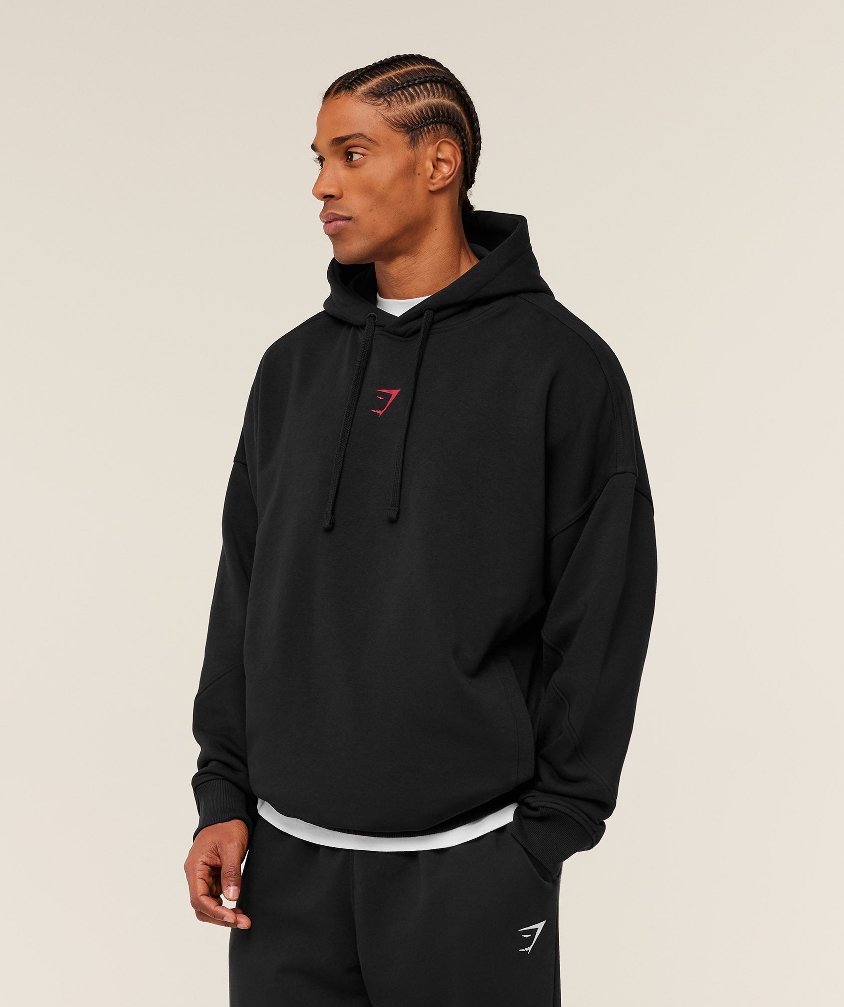 Power Oversized Hoodie - Black/Conditioning Red — imagem 3