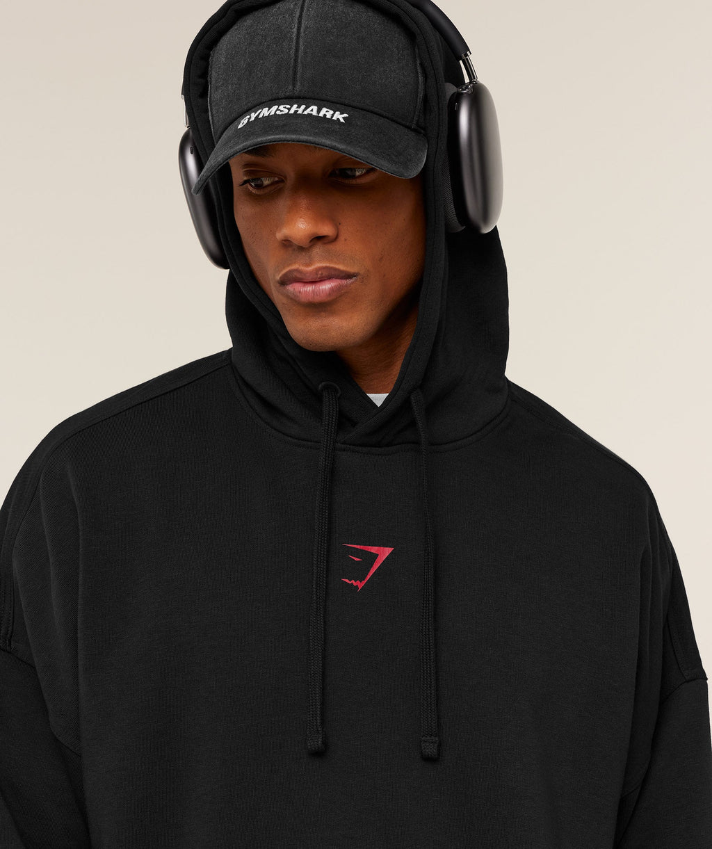 Power Oversized Hoodie - Black/Conditioning Red — imagem 6
