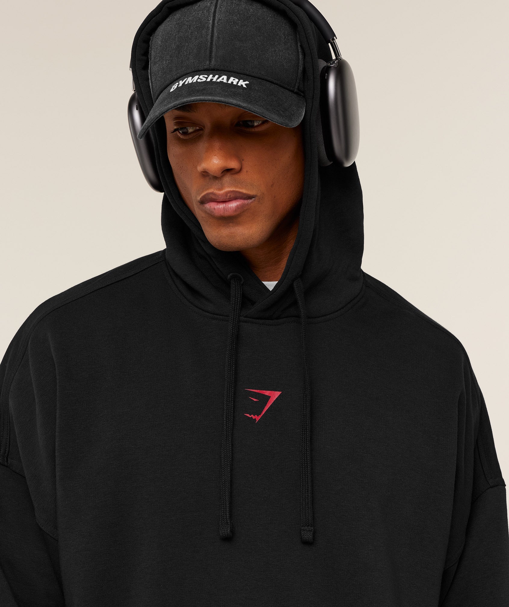 Power Oversized Hoodie - Black/Conditioning Red — imagem 6