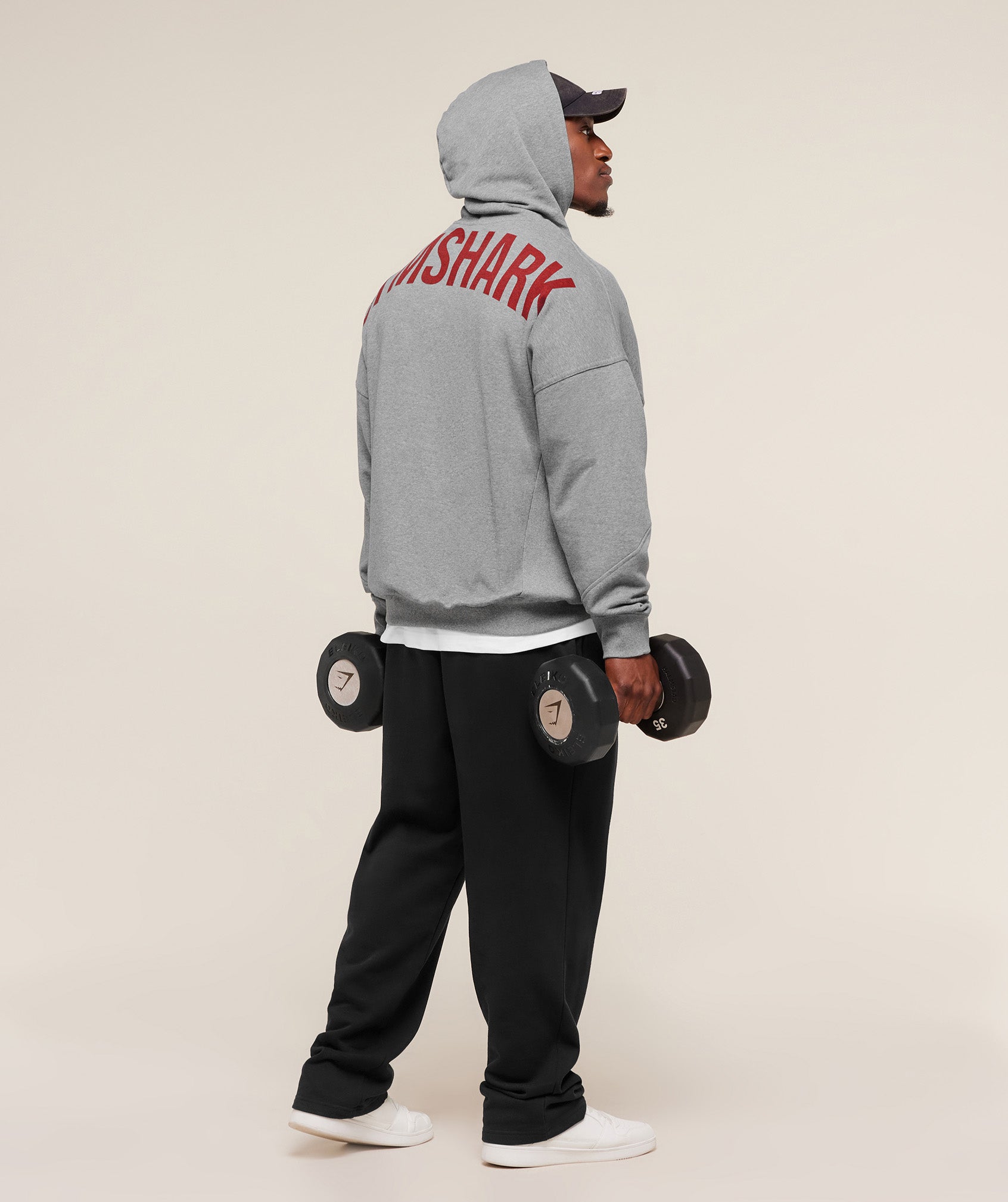 Power Oversized Hoodie - Charcoal Core Marl — imagem 4