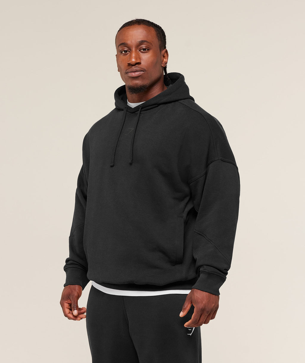 Power Oversized Hoodie - Black/Asphalt Grey — imagem 4