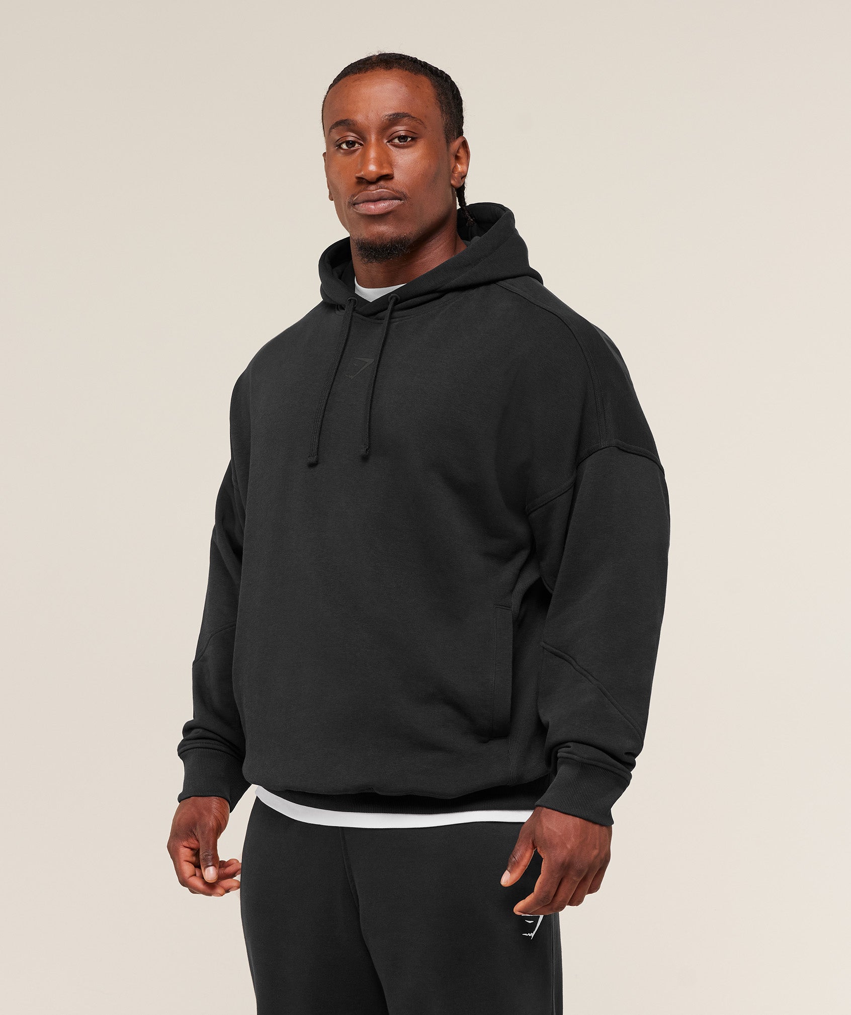 Power Oversized Hoodie - Black/Asphalt Grey — imagem 4