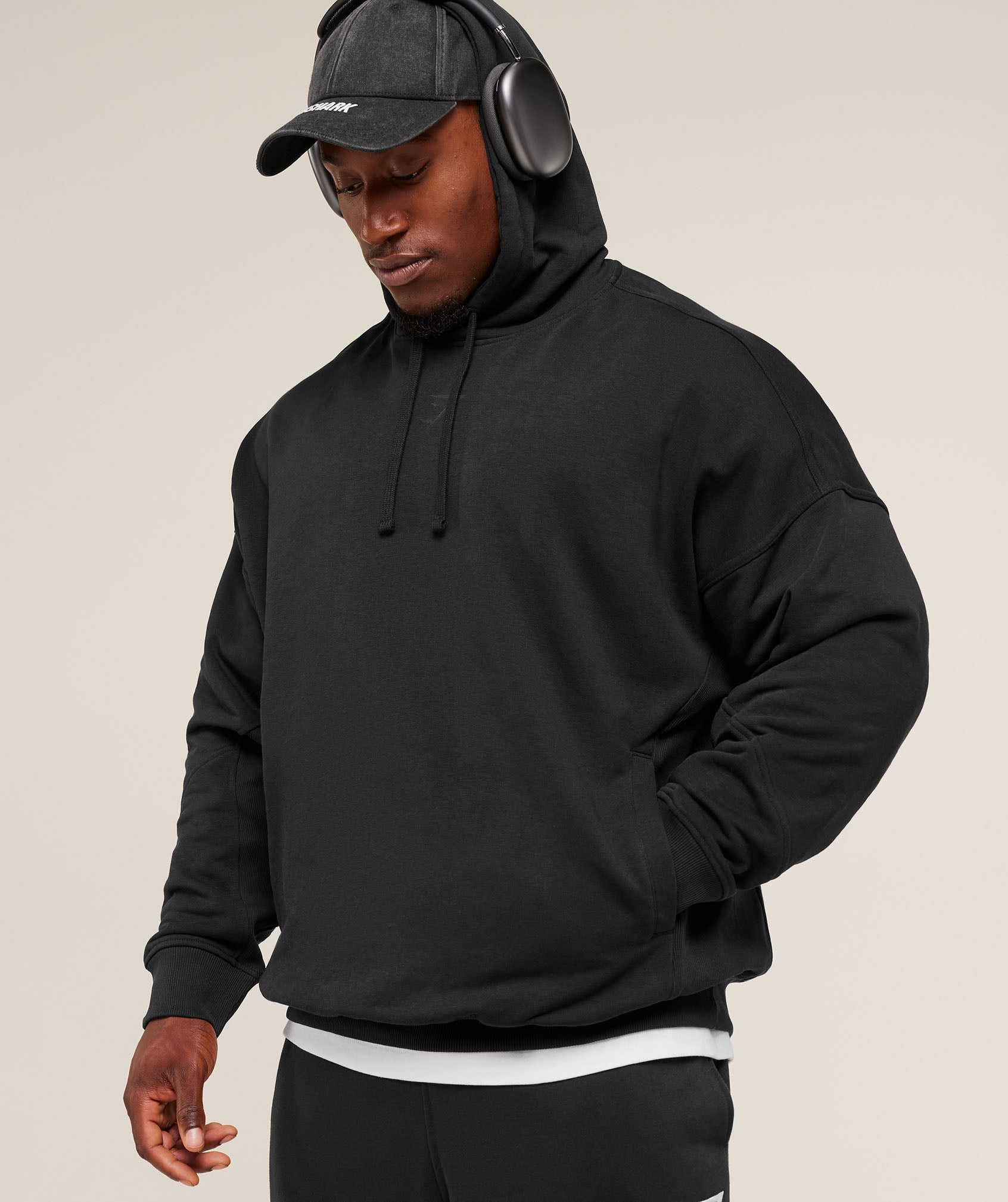 Power Oversized Hoodie - Black/Asphalt Grey — imagem 7