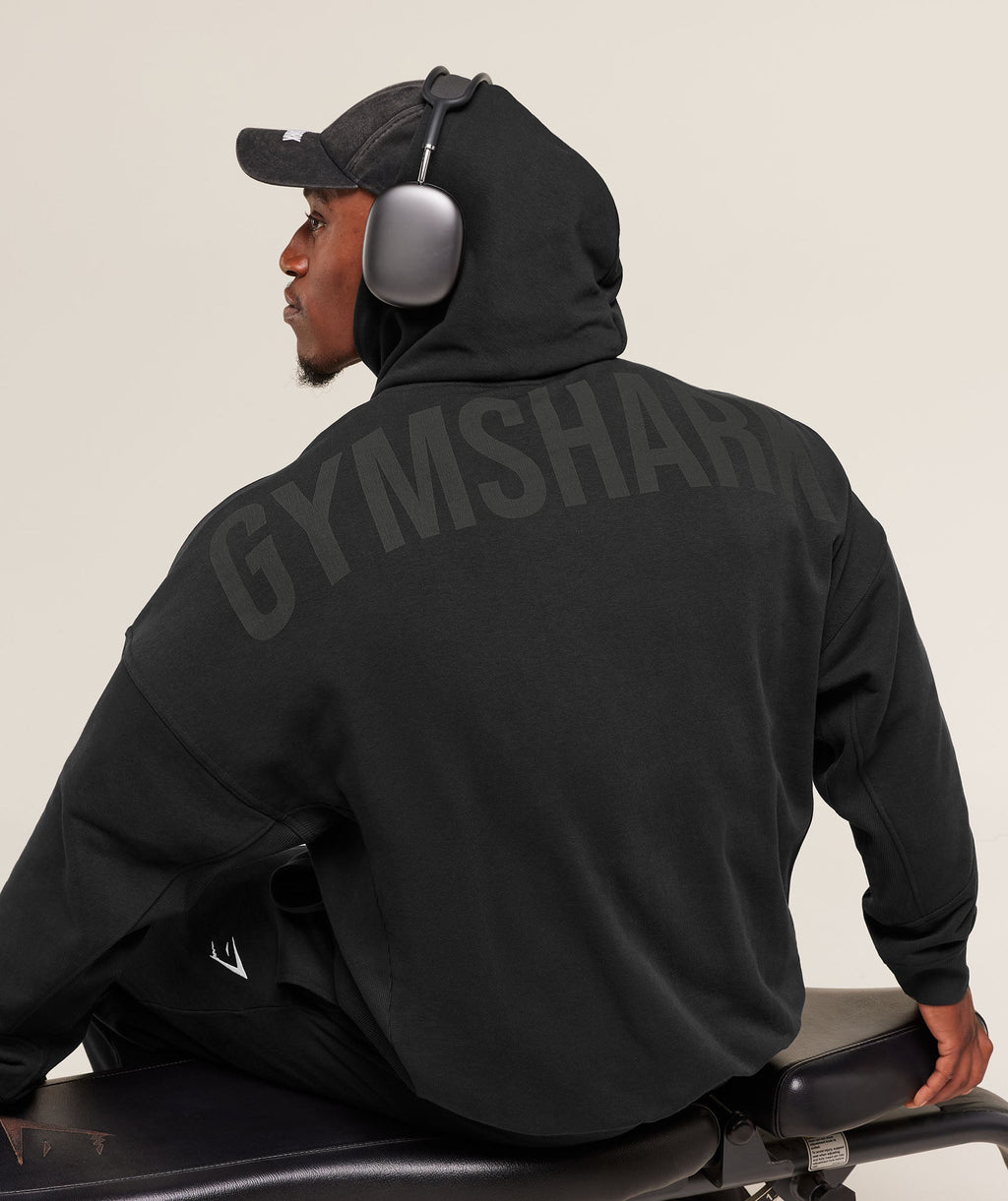 Power Oversized Hoodie - Black/Asphalt Grey — imagem 6