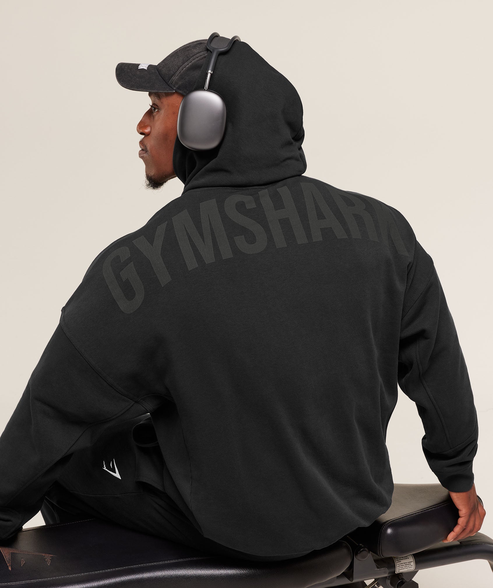 Power Oversized Hoodie - Black/Asphalt Grey — imagem 6