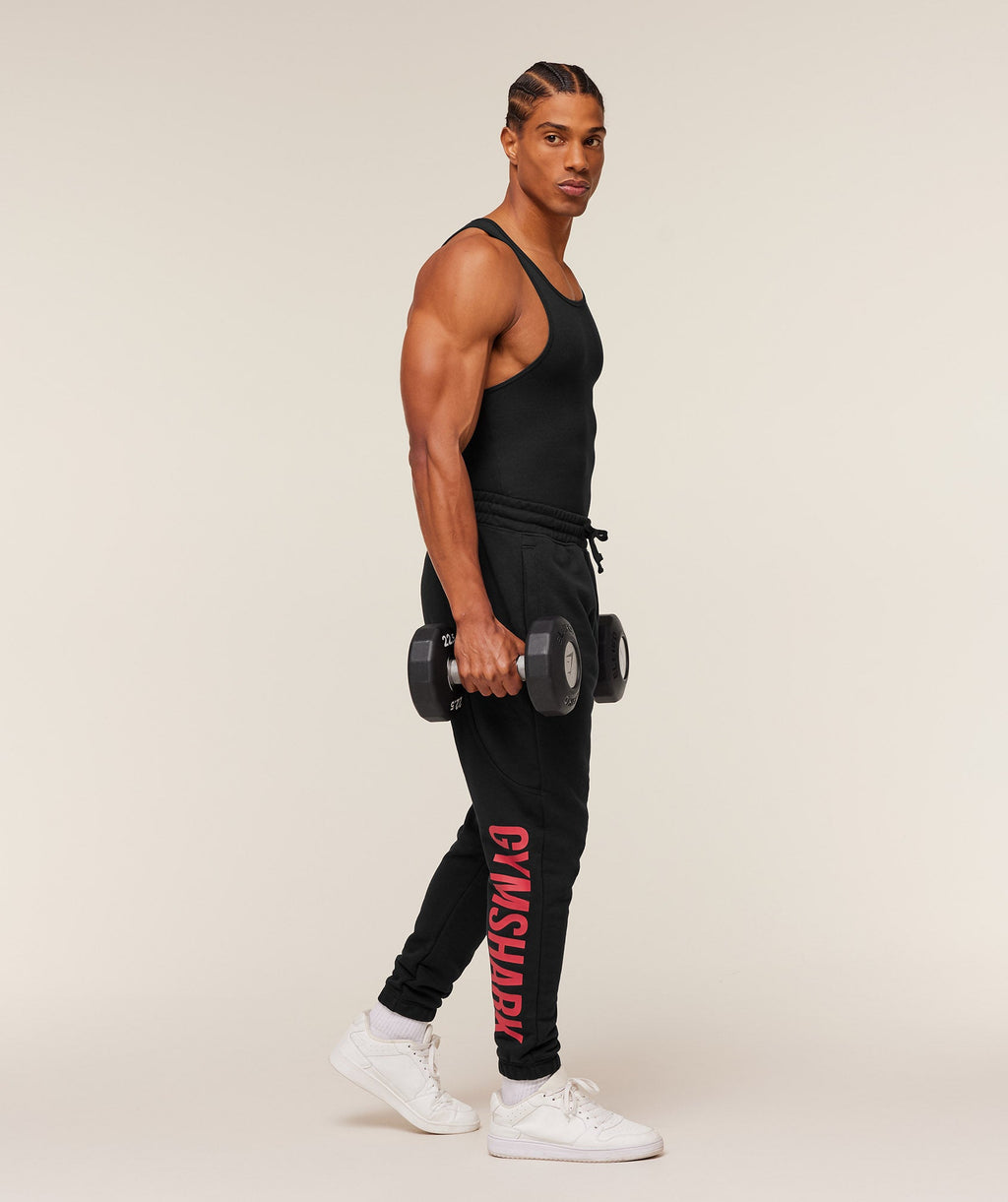 Power Wordmark Joggers - Black/Conditioning Red — imagem 4
