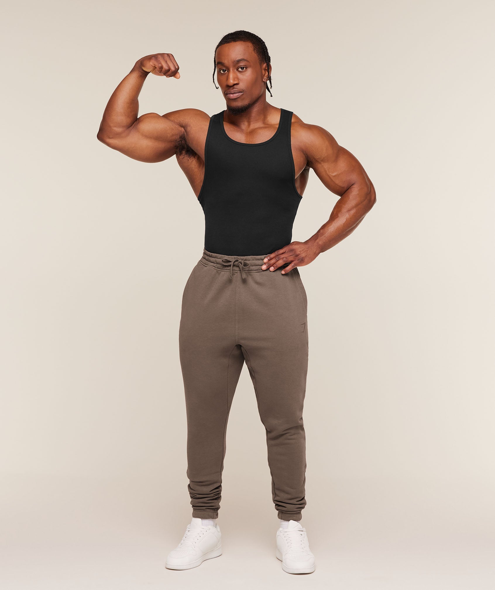 Power Wordmark Joggers - Soft Brown — imagem 4