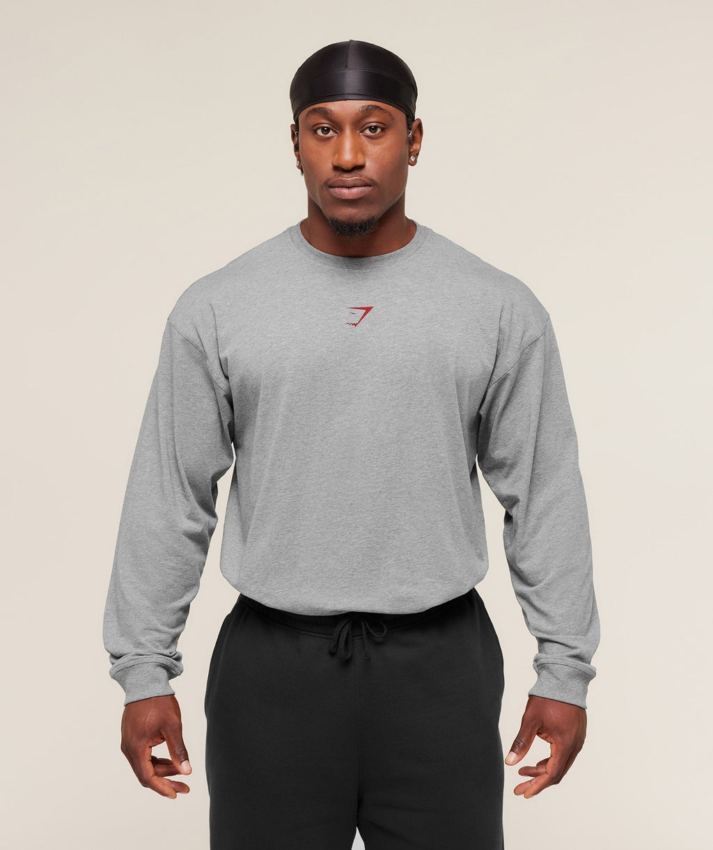 Power Long Sleeve T-Shirt - Charcoal Core Marl — imagem 2