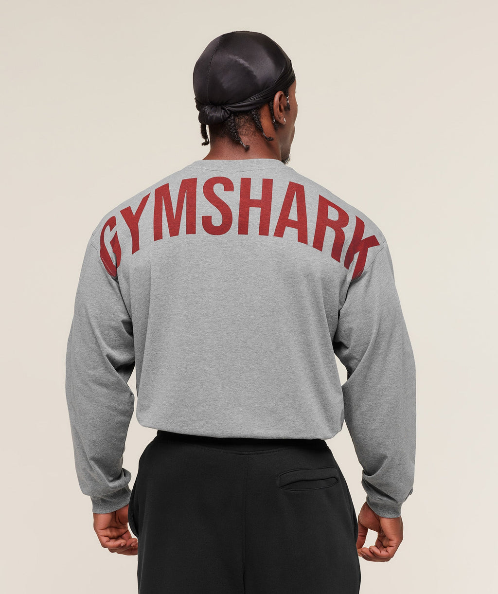 Power Long Sleeve T-Shirt - Charcoal Core Marl — imagem 1