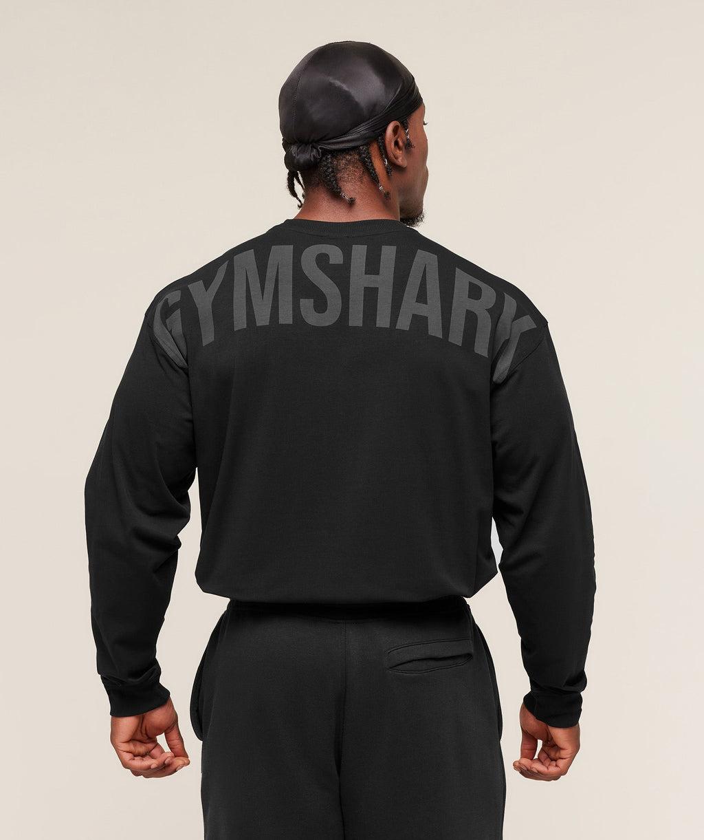 Power Long Sleeve T-Shirt - Black/Asphalt Grey — imagem 2