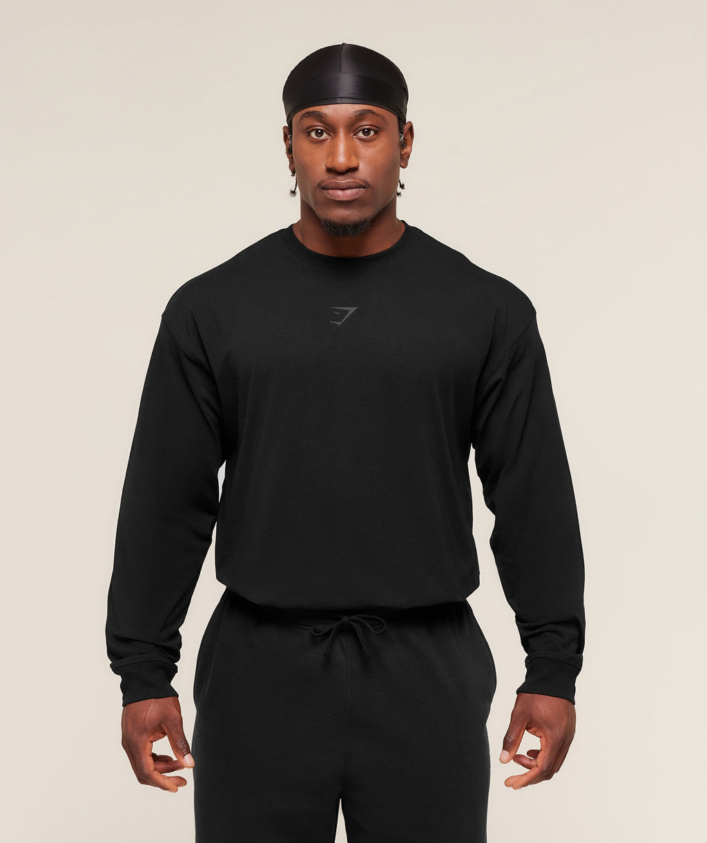 Power Long Sleeve T-Shirt - Black/Asphalt Grey — imagem 3