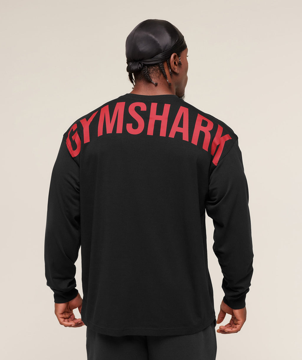 Power Long Sleeve T-Shirt - Black/Conditioning Red — imagem 5