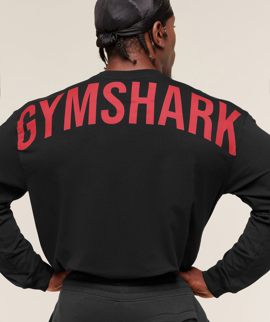 Power Long Sleeve T-Shirt - Black/Conditioning Red — imagem 4