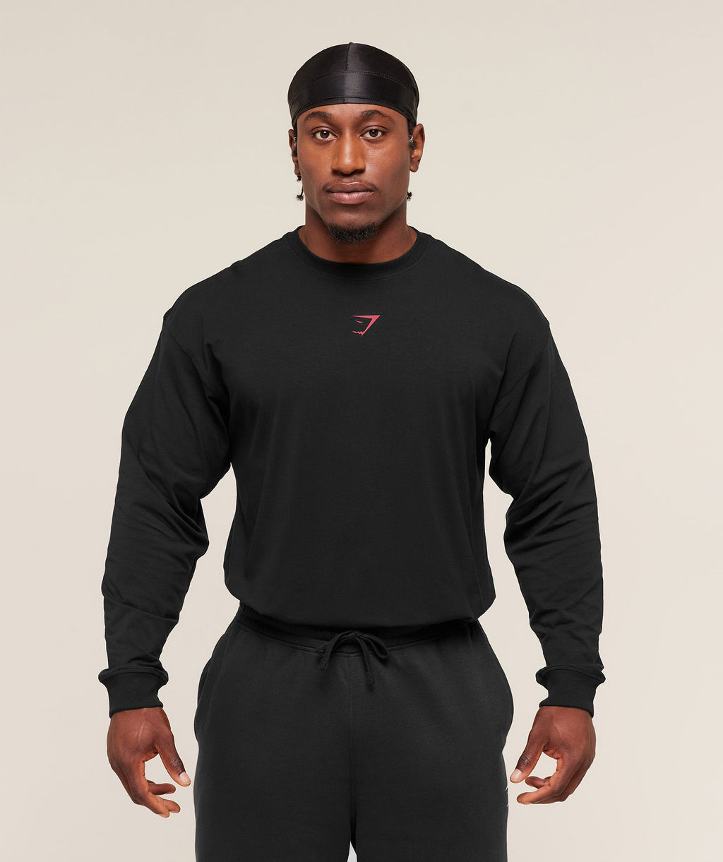Power Long Sleeve T-Shirt - Black/Conditioning Red — imagem 2