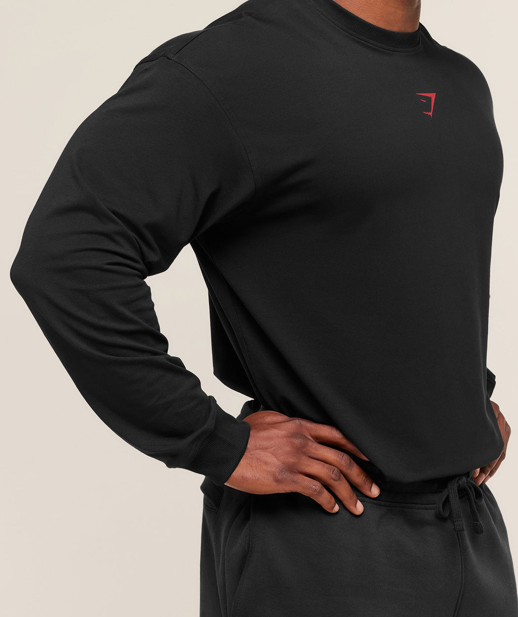 Power Long Sleeve T-Shirt - Black/Conditioning Red — imagem 6