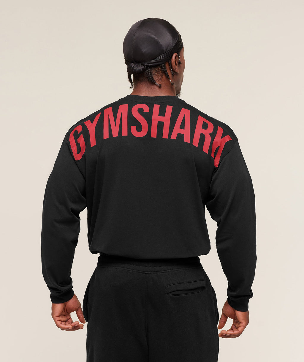 Power Long Sleeve T-Shirt - Black/Conditioning Red — imagem 1